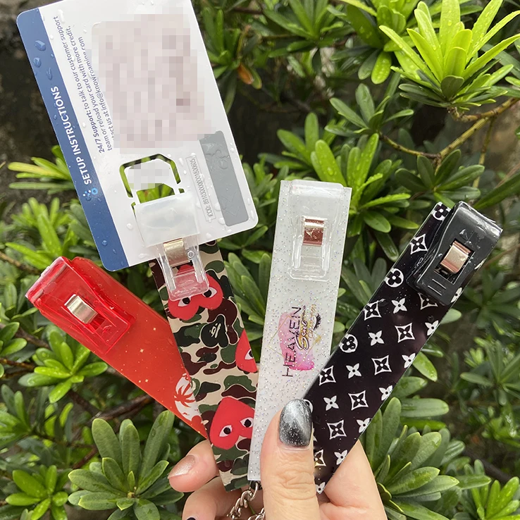 Wholesale Acrylic Material Logo Printed Card Puller Custom Your Own Atm Card Pullers