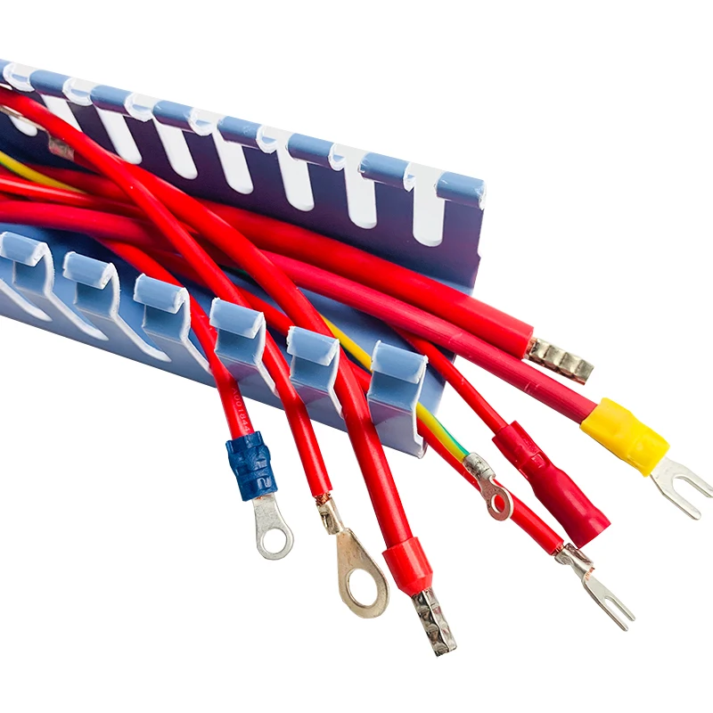 WBO wire Slot 40*35 Raceway Cable Wring Good Insulation Slotted Insulation Pvc electrical Cable Trunking Blue Wiring Ducts