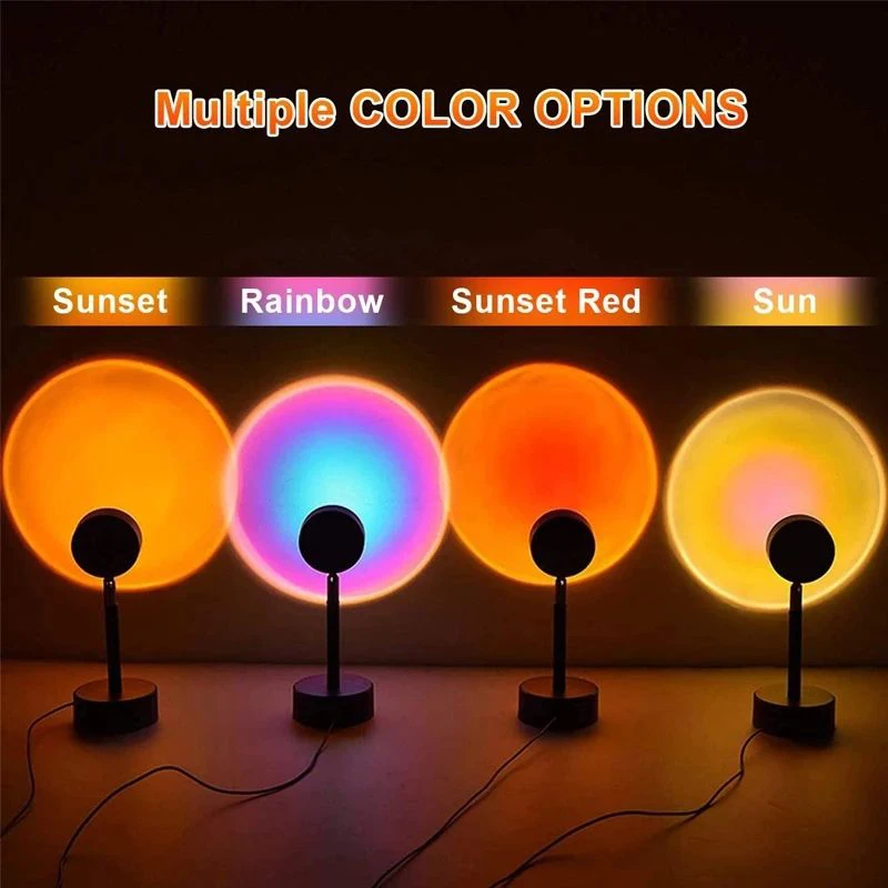 LED Dropshipping RGB Light Product High Quality Cheap Price Smart Light Sunset Projector Lamp LED Sunset Projection Light