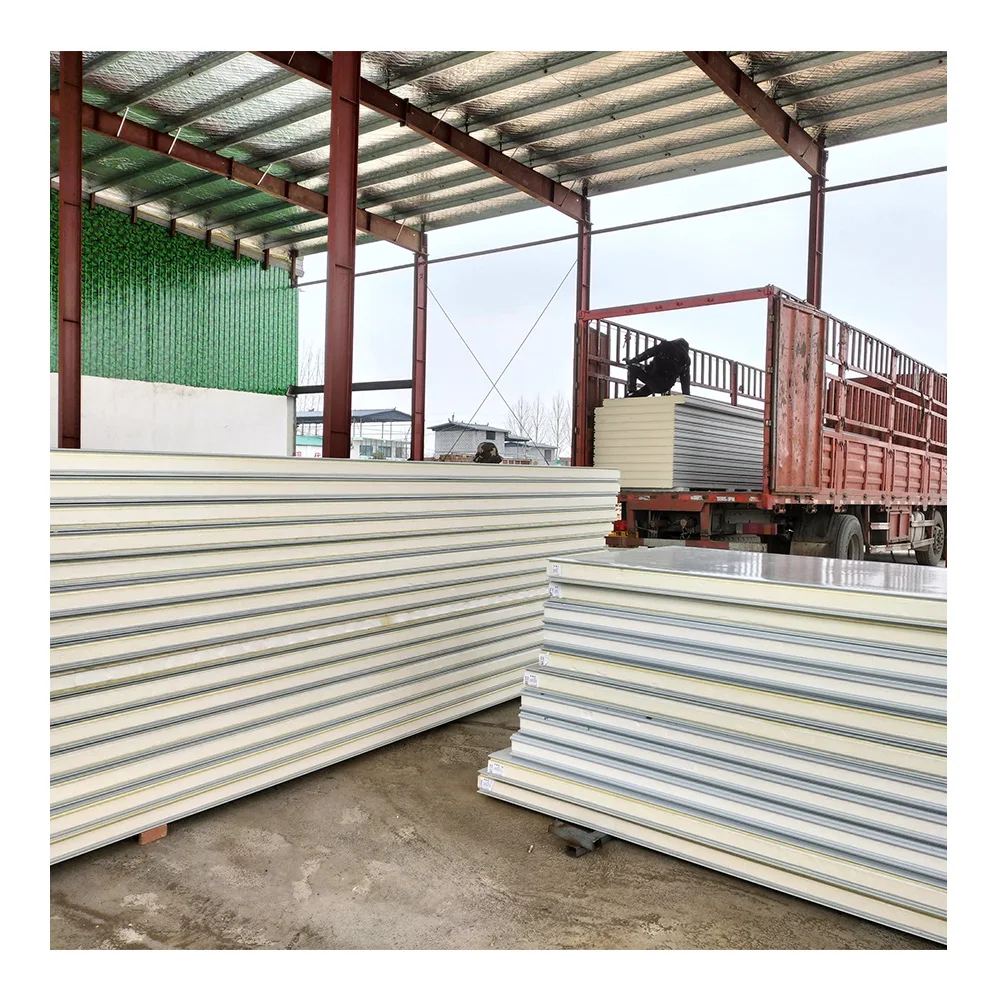 Thermal Insulation Panels For Cold Room Construction Materials Fire Resistance PU Sandwich Panel Cold Room Panels With Cam Lock