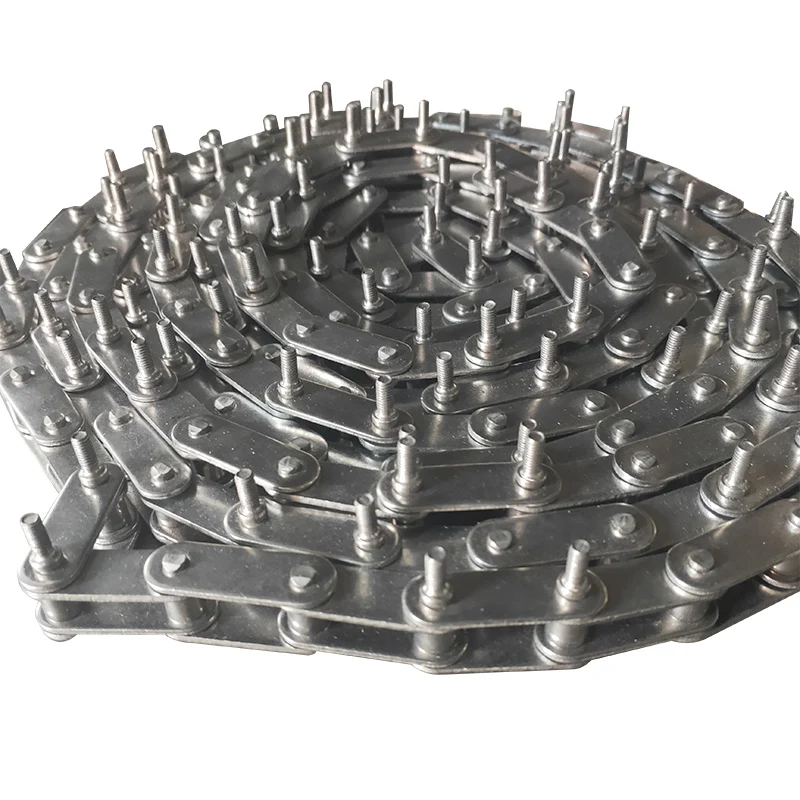 Stainless steel large pitch chain heavy-duty transmission chain C2052/C2062/C2082 industrial carbon steel bending plate chain