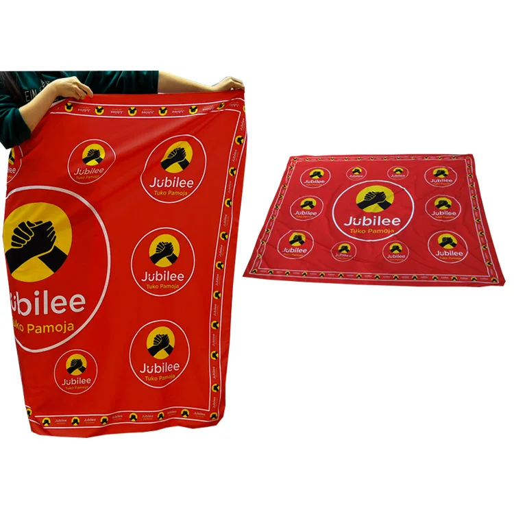 ODM&OEM kenya political kangas African wax fabric cotton wrapper election print kangas