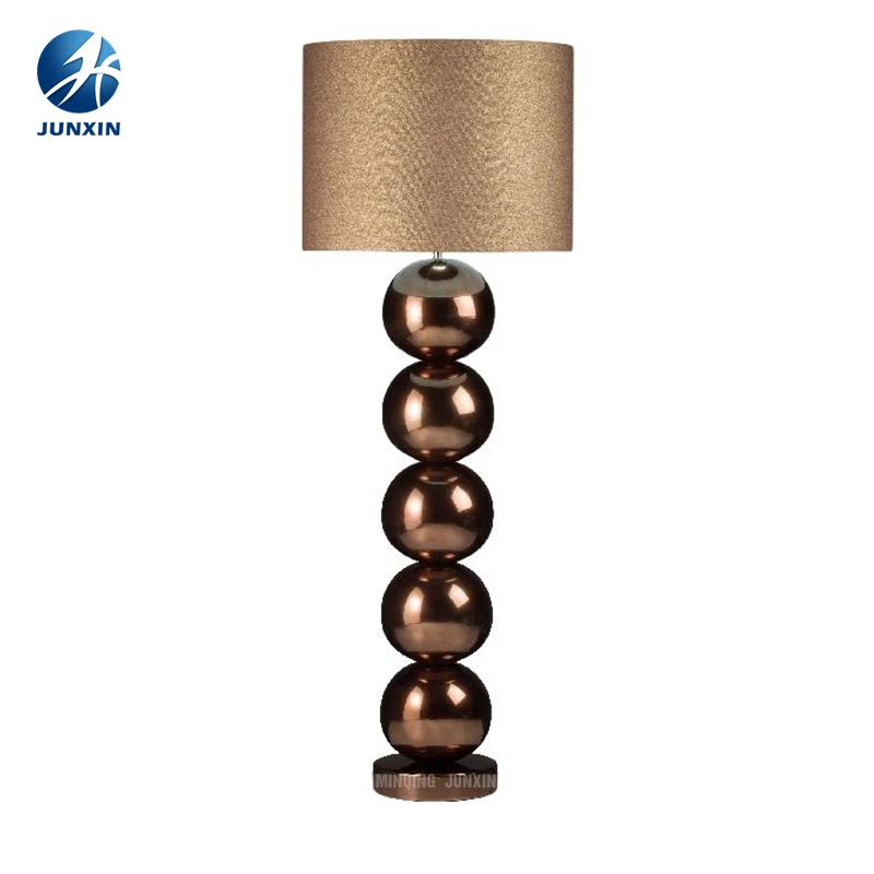 art modern Nordic home decoration lights lamp shade electroplate ball LED floor lamp living room use  standing lamp