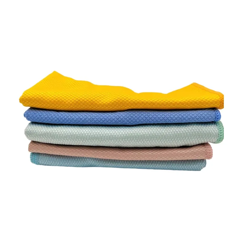 Super Water Absorbent Custom Logo Easy Clean Microfiber Fish Scale Kitchen Use Tea Towel Set