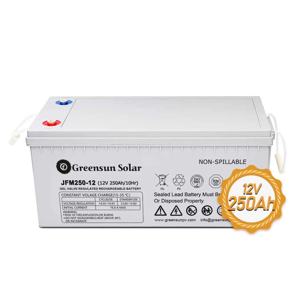 Home Solar Storage Type Gel Battery 250AH 12V