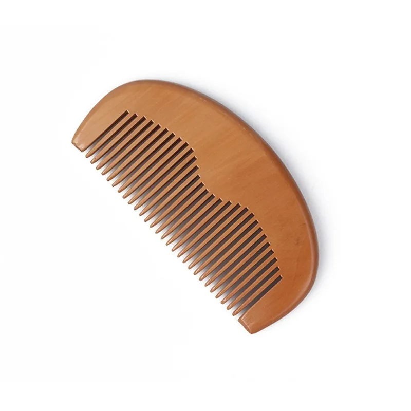 Free customized logo handmade wooden comb for daily hair and beard care comb