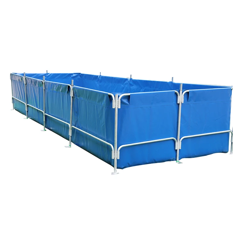 Wholesale personalized mobile plastic pvc tarpaulin stainless steel frame fish aquarium tank of aquaculture