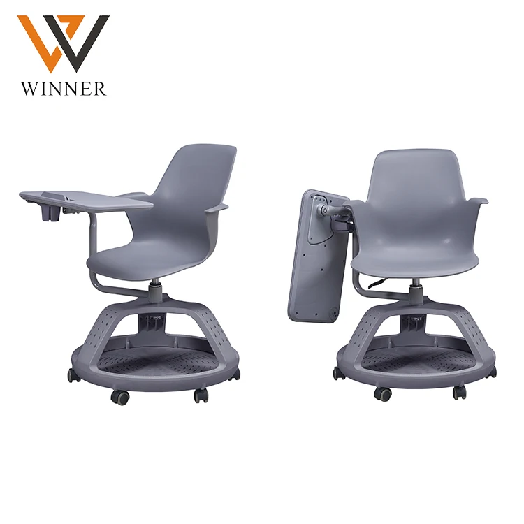 Removable School Table Chair Plastic Desks Writing Pad Modern Comfortable College Training School Furniture for Sale