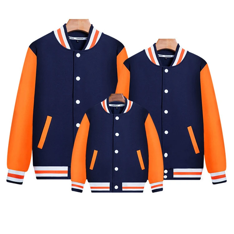 Customized Logo Design Printed Unisex Sportswear Fitness Baseball Jersey Varsity Hoodie Jackets