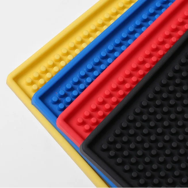 Beer Mat Heat Resistant Dishwaser Durable rubber pvc silicone Dish Drying draining Cushion Pad Table Mat Placemat Bar Table Mat