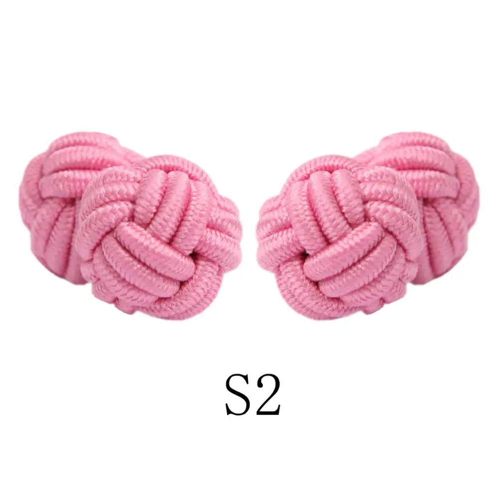 
Handmade Double Ball Silk Knot Cufflinks 