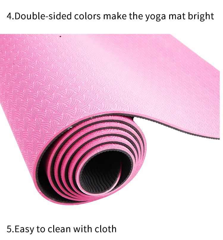 
TPE Eco-Fiendly Fitness Exercise Yoga Mat 