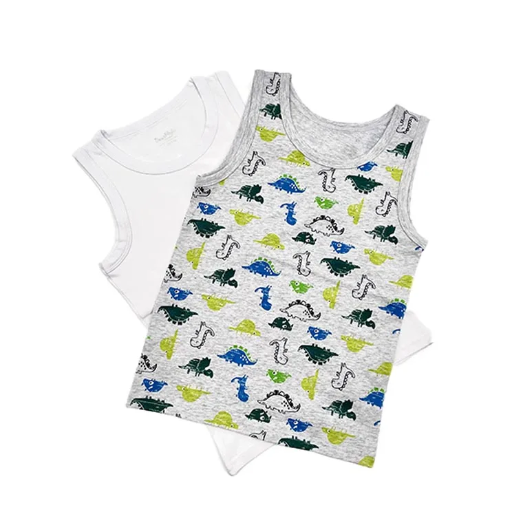
Cheap Outerwear Baby Summer Vest High Quality Cotton Boys Vest Simple Boys Printing Vest 