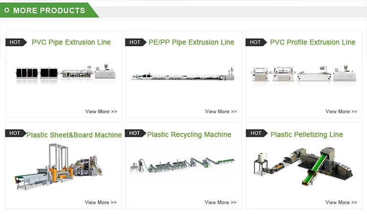 Grace Machinery Pet Strap Band Pe Wpc Decking Door Pvc Profile Extruder Extrusion Machine Line