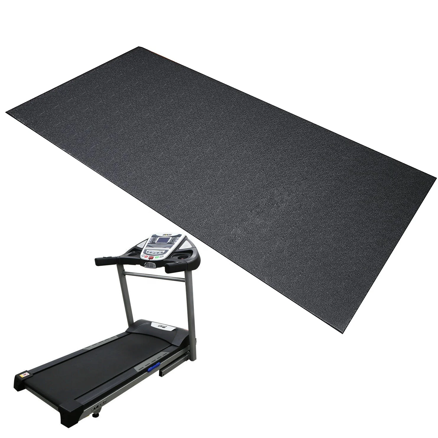 anti slip sound proofing high quality rubber base anti wear PU leather top running treadmill machine mat pad factory floor mat
