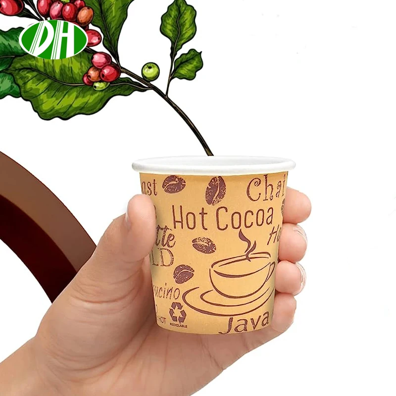 Wholesale Printing 8oz 12oz 16oz Single Wall Disposable Paper Cups customized hot coffee paper cup with sleeves and lid