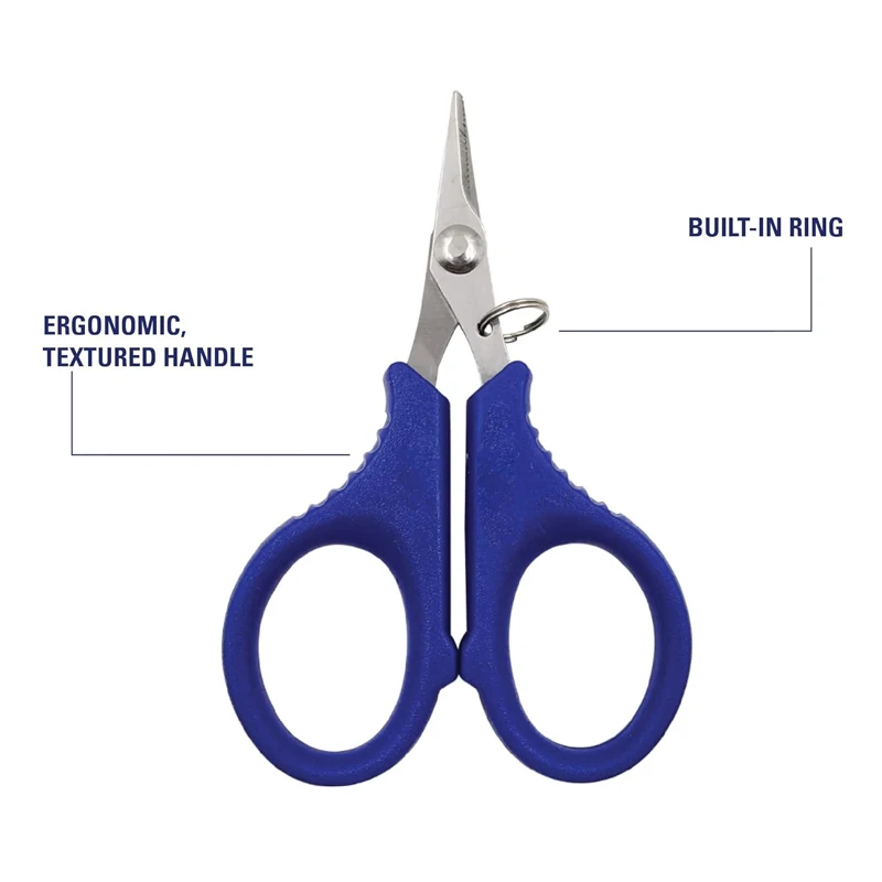Hot New Products Fishing Pe Line Cutter Multifunctional Fishing Shear With Non-Slip Handle Sheath And Lanyard