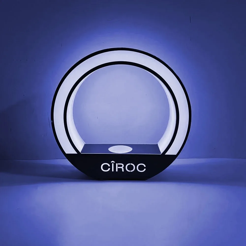 LED bottle stand display demonstrator Round heart rechargeable Glory Night Club VIP