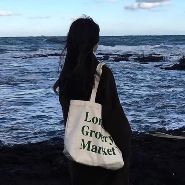 Wholesale Custom Logo Printed Recyclable Plain Cotton Canvas Shopping Tote Bag