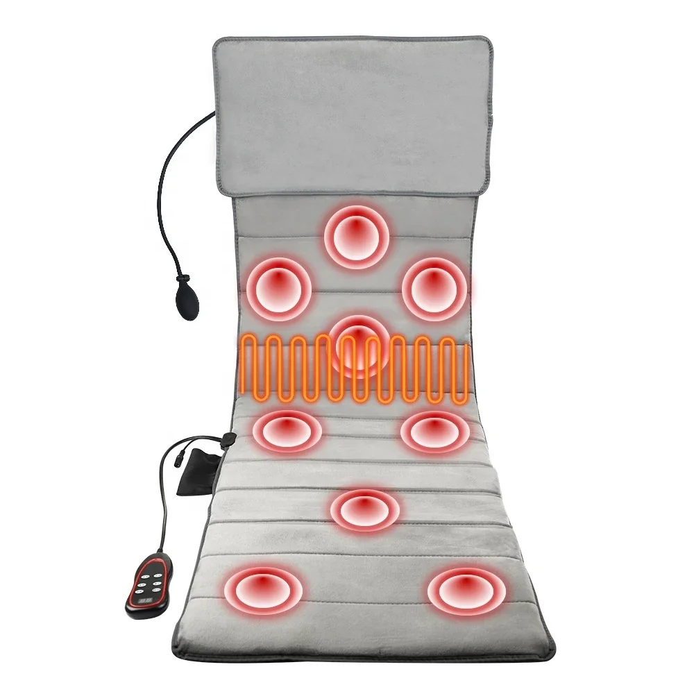 Electric portable heated vibration back massage chair in cushioning car home office waist and neck cushion pain relief cushion
