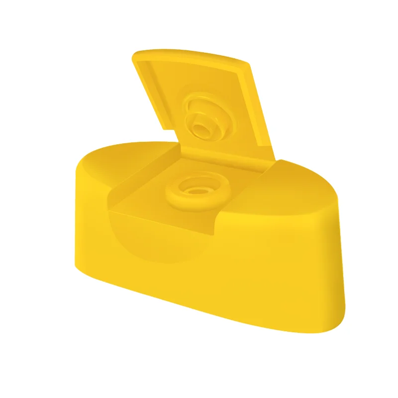 OEM Plastic Tomato Sauce Flip Top Snap On Lid/ PP Material Honey Sauce Squeeze Bottle Ingot Cap With Silicone Valve