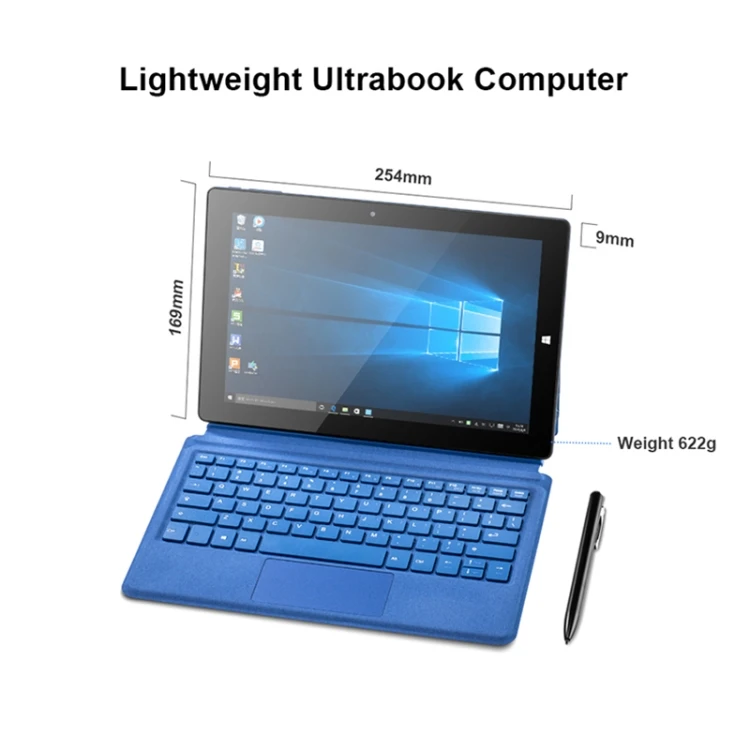 Dropshipping Cheap W10 2 in 1 Tablet PC 10.1 inch 6GB+64GB Wins Tablet Laptop with Keyboard & Stylus Pen