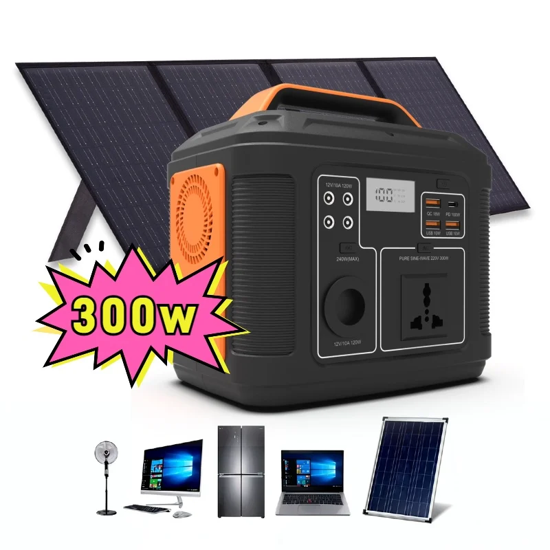 SolarMax портативный генератор: 300 Вт 500 Вт литиевая батарея на солнечной энергии с гибридным инвертором