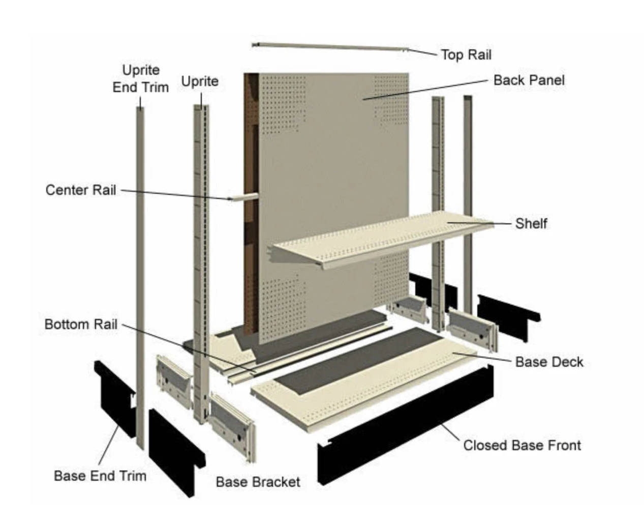 lozier supermarket shelf with fixed layer shelves rak gondola shelving supermarket deck decking shelf