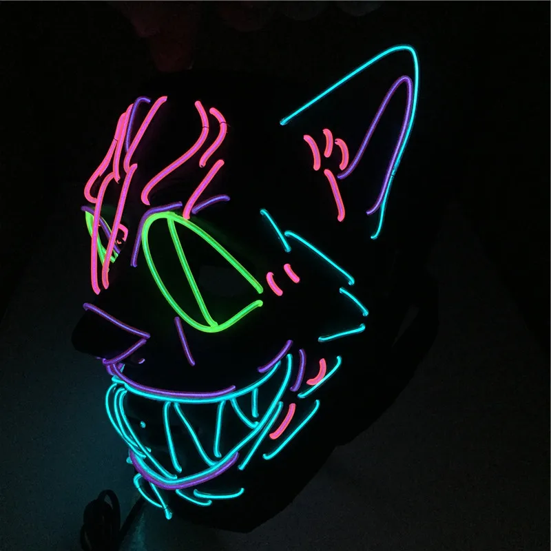 Новинка светящаяся маска призрака EL Wire светодиодная