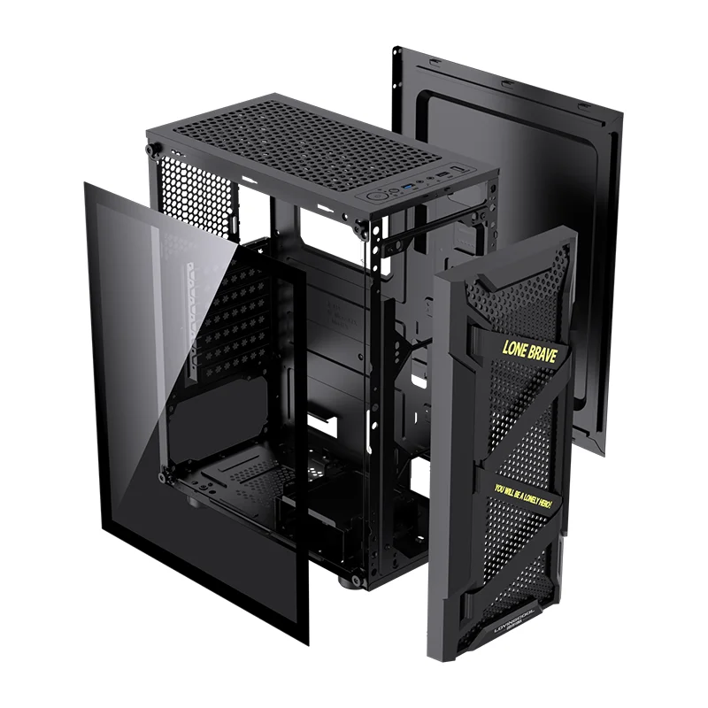 LOVINGCOOL 2025 Cheap Gaming Cases OEM M-ATX Computer Case ATX Power Supply PC Cabinet Tower Steel Plate PC Cases for Desktop