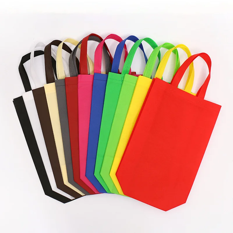 Women Cloth Custom Logo High Quality Tote Biodegradable Non Woven Bags With Screen Printing