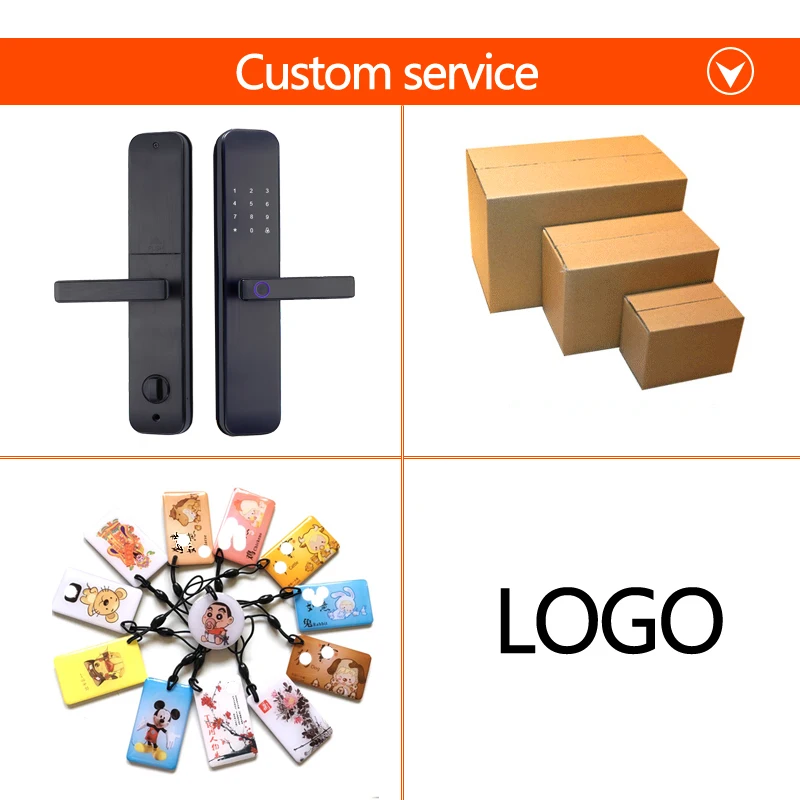 Smart Door Lock Tuya Wifi App Fingerprint Password Card