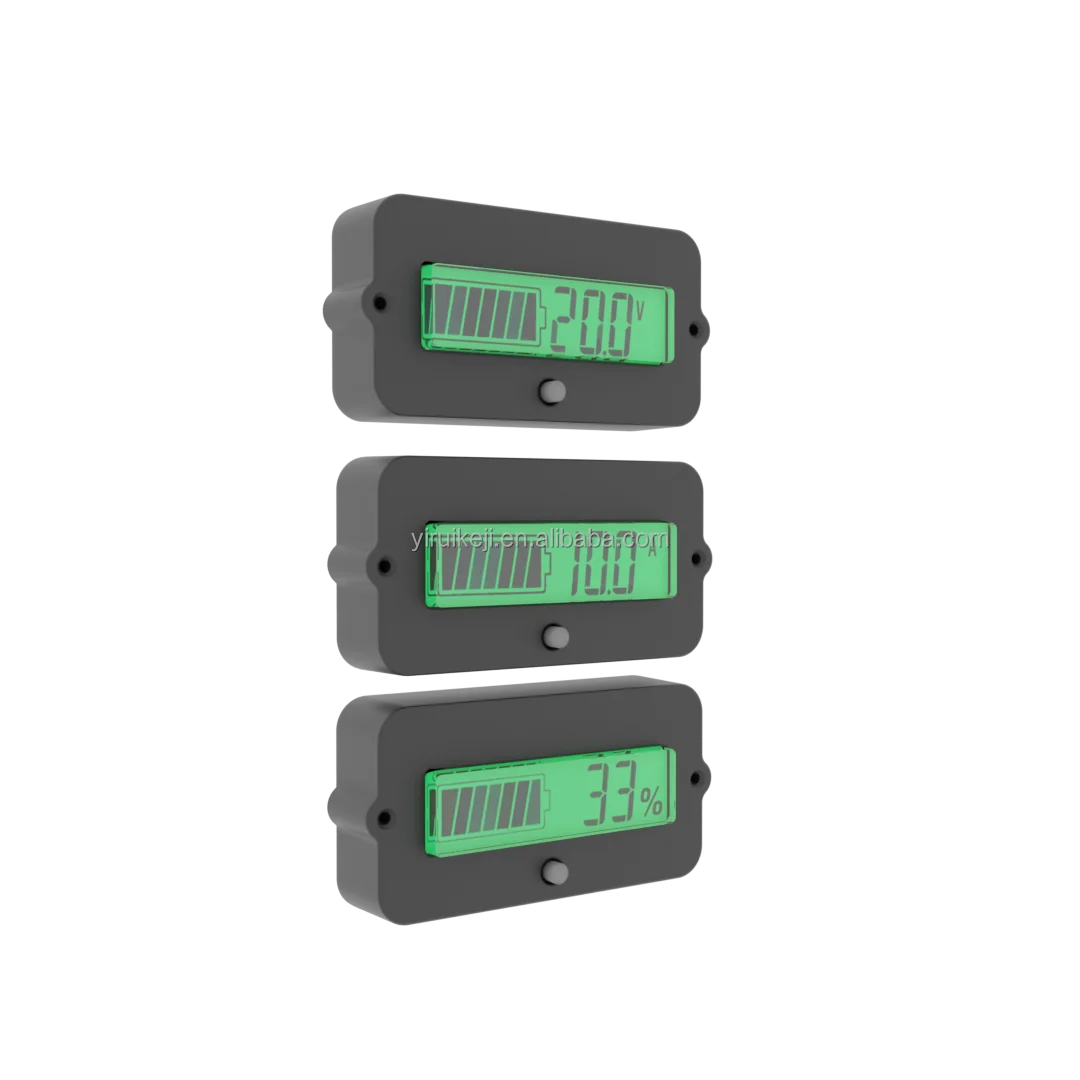 E&J Battery Tester Universal RV Car Battery Monitor Meter Battery Voltage Capacity Indicator Meter Tester Coulomb Counter