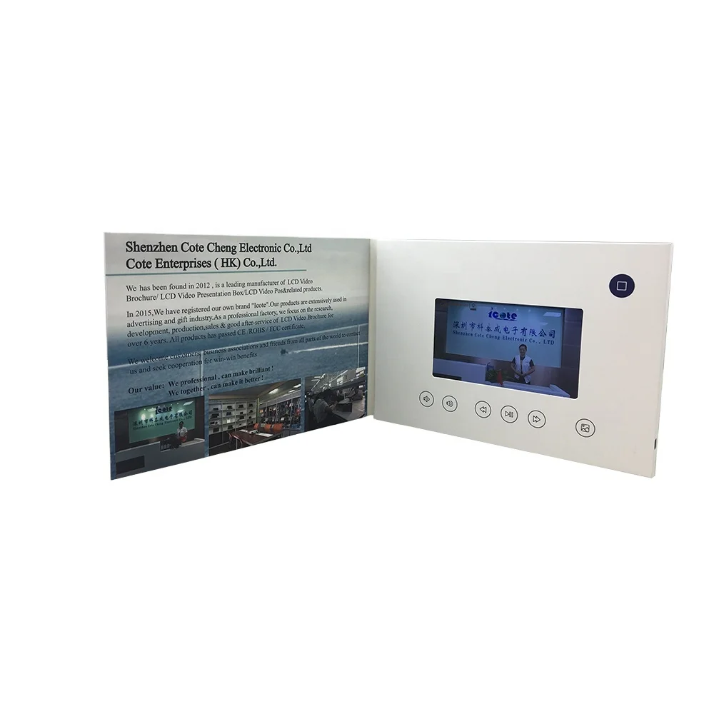 COTE поздравительная открытка 5 0 дюймов бумажная пригласительная Свадебная видео брошюра винтажная Роскошная Shenzhen Europe A5 Видео Печать