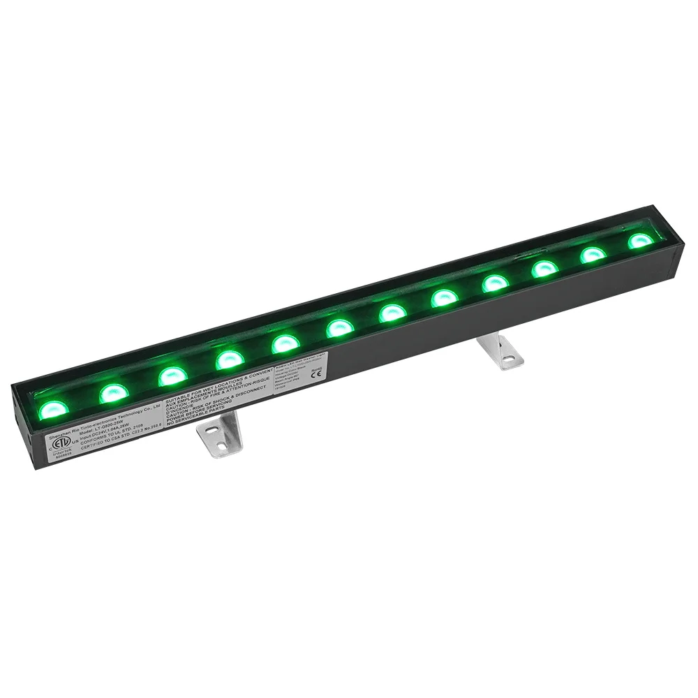 4 in 1 chip design 24W 36W 50W ETL cETL Listed RGB RGBW Lineal LED Wall Wash Custom Landscape Lighting