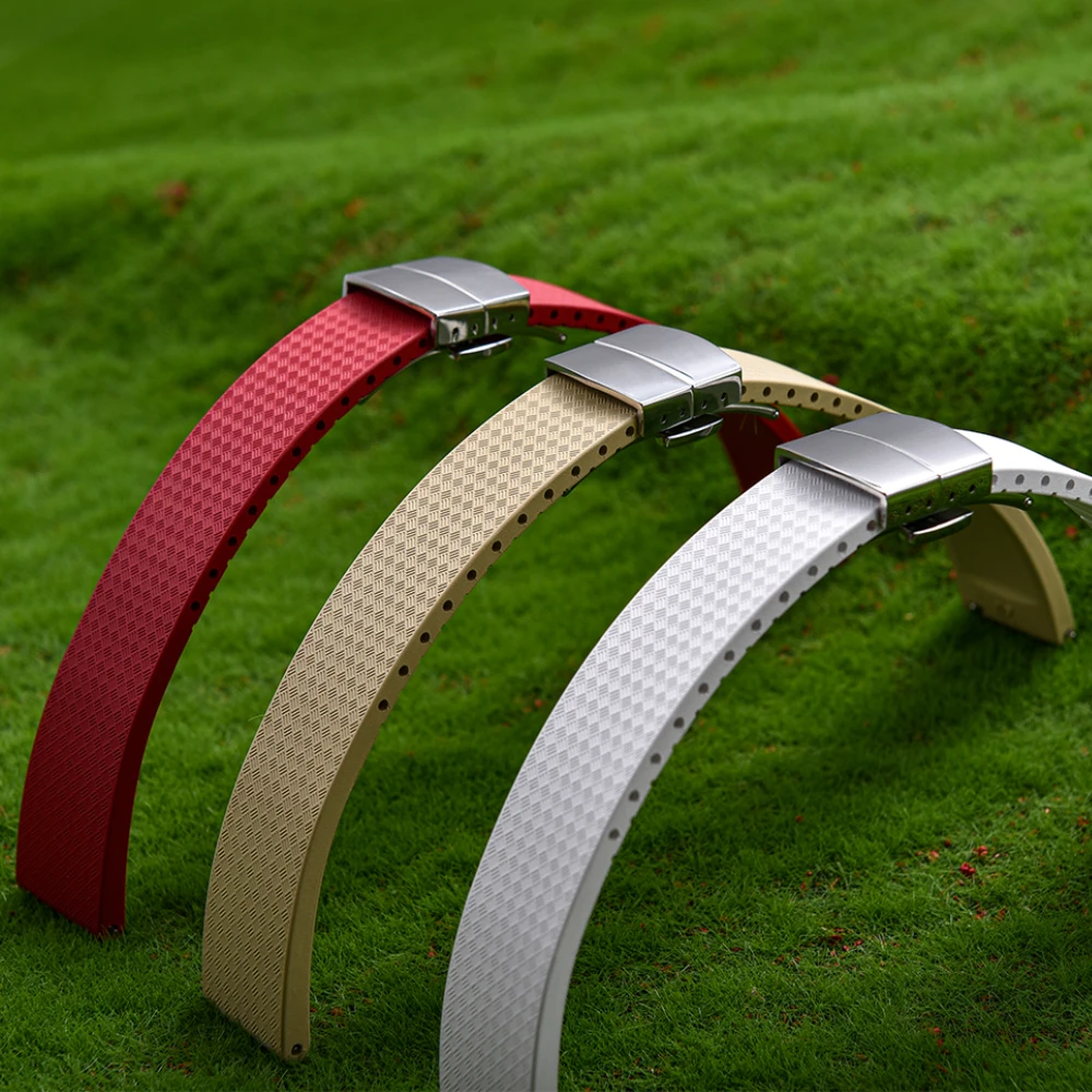 JUELONG 13colors Cut to Size Fluororubber Watch Band Quick Release CTS FKM Rubber Watch Strap 18mm 19mm 20mm 22mm