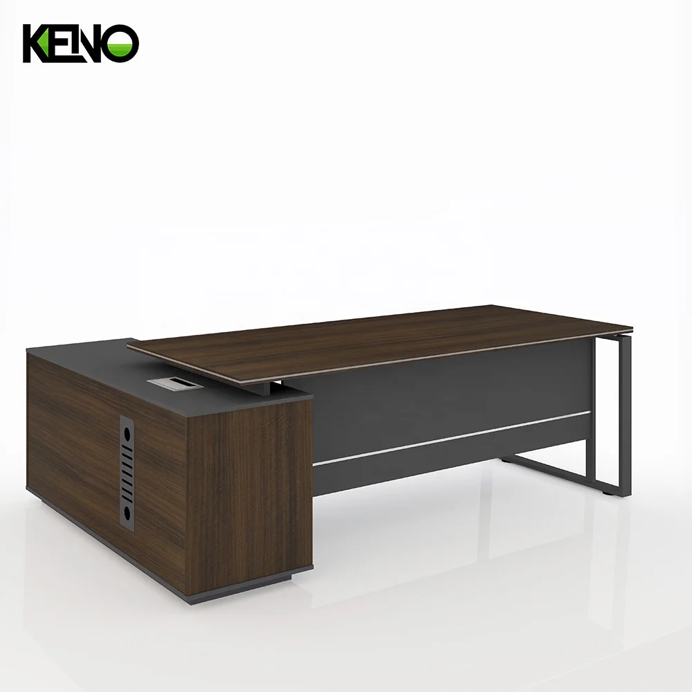 Metal Furniture Leg Base for Director Work Table Wood Tabletop Computer Desk with Drawer