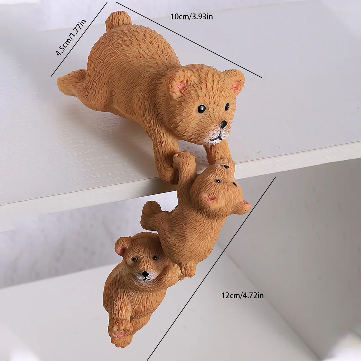 wholesale Resin Animal Model garden Decoration Three brown teddy bear Sculpture Ornaments art cute bear family statue