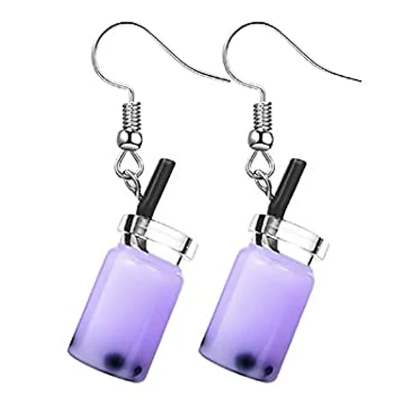 2021 Hot Sale Weird Funny Gummy Bear Earrings Set Dinosaur Mushroom Butterfly Strawberry Resin Pendant Earrings for Women