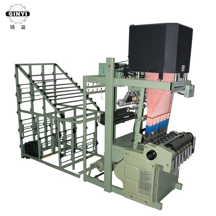 GINYI Knitting Machine Price Computerized Jacquard Needle Loom Narrow Fabric Knitting Jacquard Elastic Machine 192/384/480 Hooks