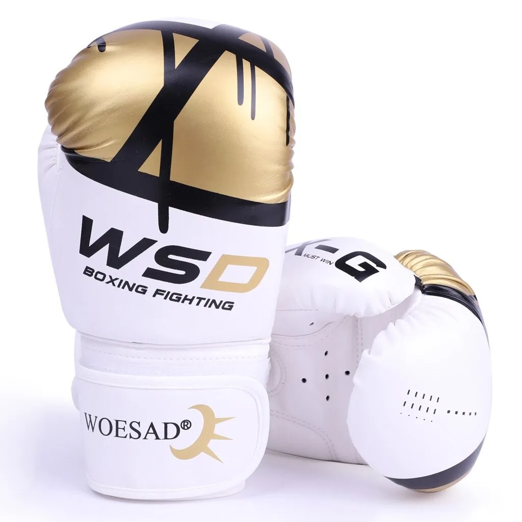 WOSWEIR Kick Boxing Gloves Men Women PU Karate Muay Thai Guantes De Boxeo Free Fighting Pads MMA Sanda Adults Kids Training