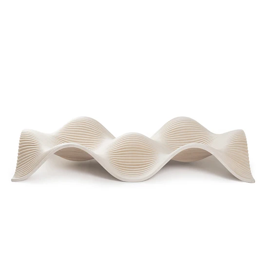 Home office hotel luxury design high end quality parametric wood base 2m length oak coffee table