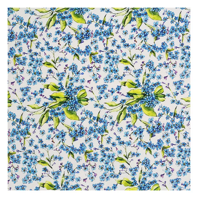 Ткань с цифровой печатью, длинный штапельный хлопок, маленький сломанный цветок, полностью хлопок, поплин, детская модная ткань