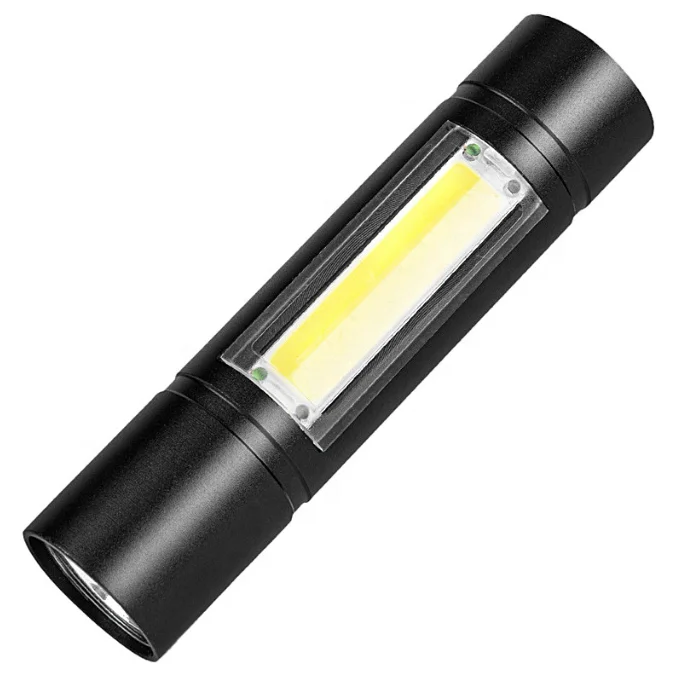 Portable High-Power Zoom LED Tactical COB Rechargeable Flashlight Home Outdoor Use High-Illumination Aluminum Alloy Lamp Body