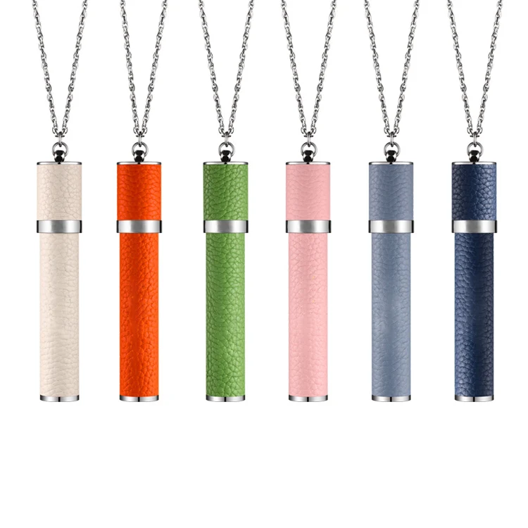 
Luxury Leather vapes e cigarette electronic Vape Pod Pen Cartridge Magnetic Portable Chain Design 