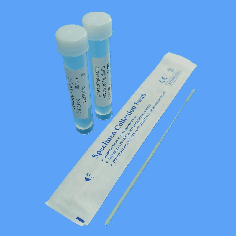
Stick Nylon Flocked Saliva DNA Sample Collection Sterile Throat Swab Plastic small pharyngeal swab sample 