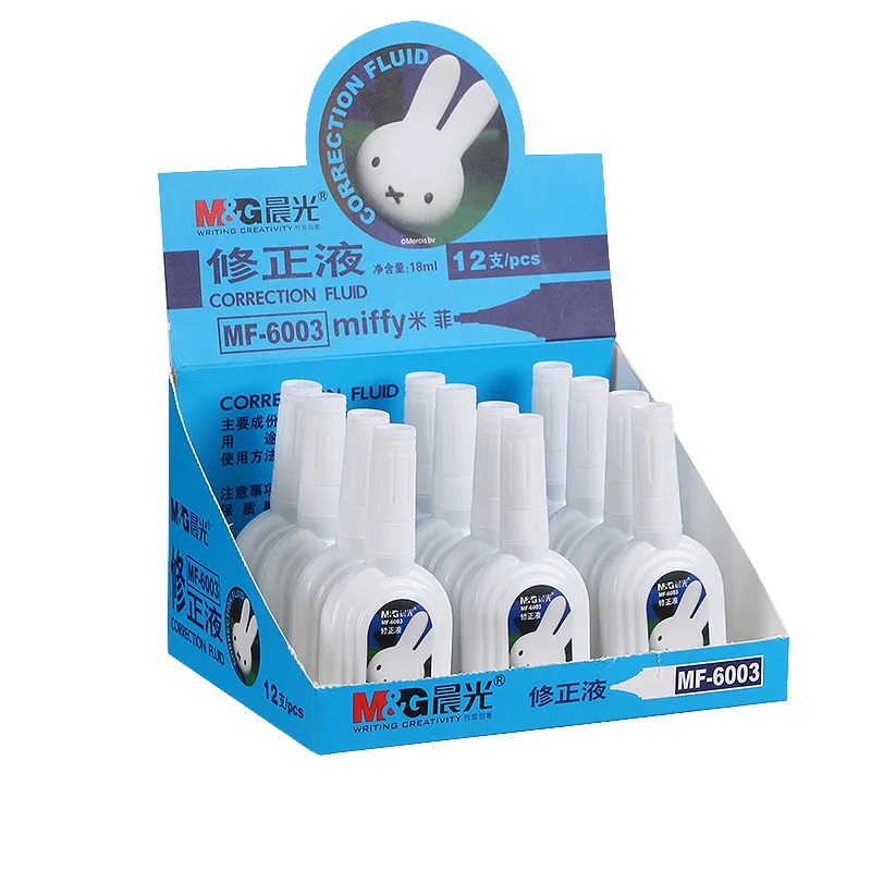 M & G High Quality 18ml Quick Dry Correction Fluid Hot Sale Wholesale Correction Paper