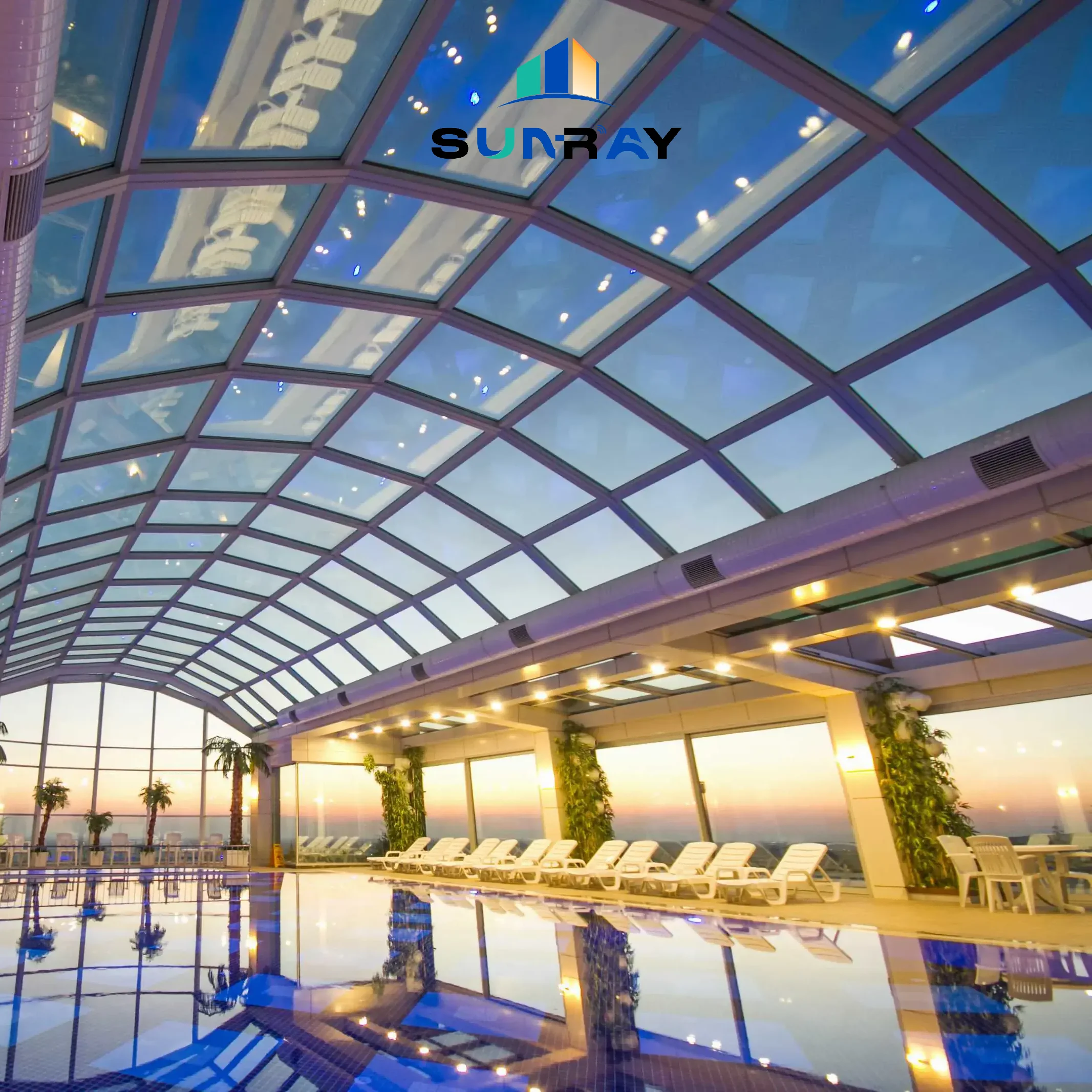 Pergola Awning for Front Door Skylight Garden Pergola-bioclimatic Ceiling-aluminum Winter 5+5 Laminate Glass Powder Coated