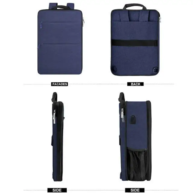 BSCI custom Business Commute Luxury Usb Charging Smart Back Pack 15 Inch Ultra Slim Travel Modern Men Expandable Laptop Backpack