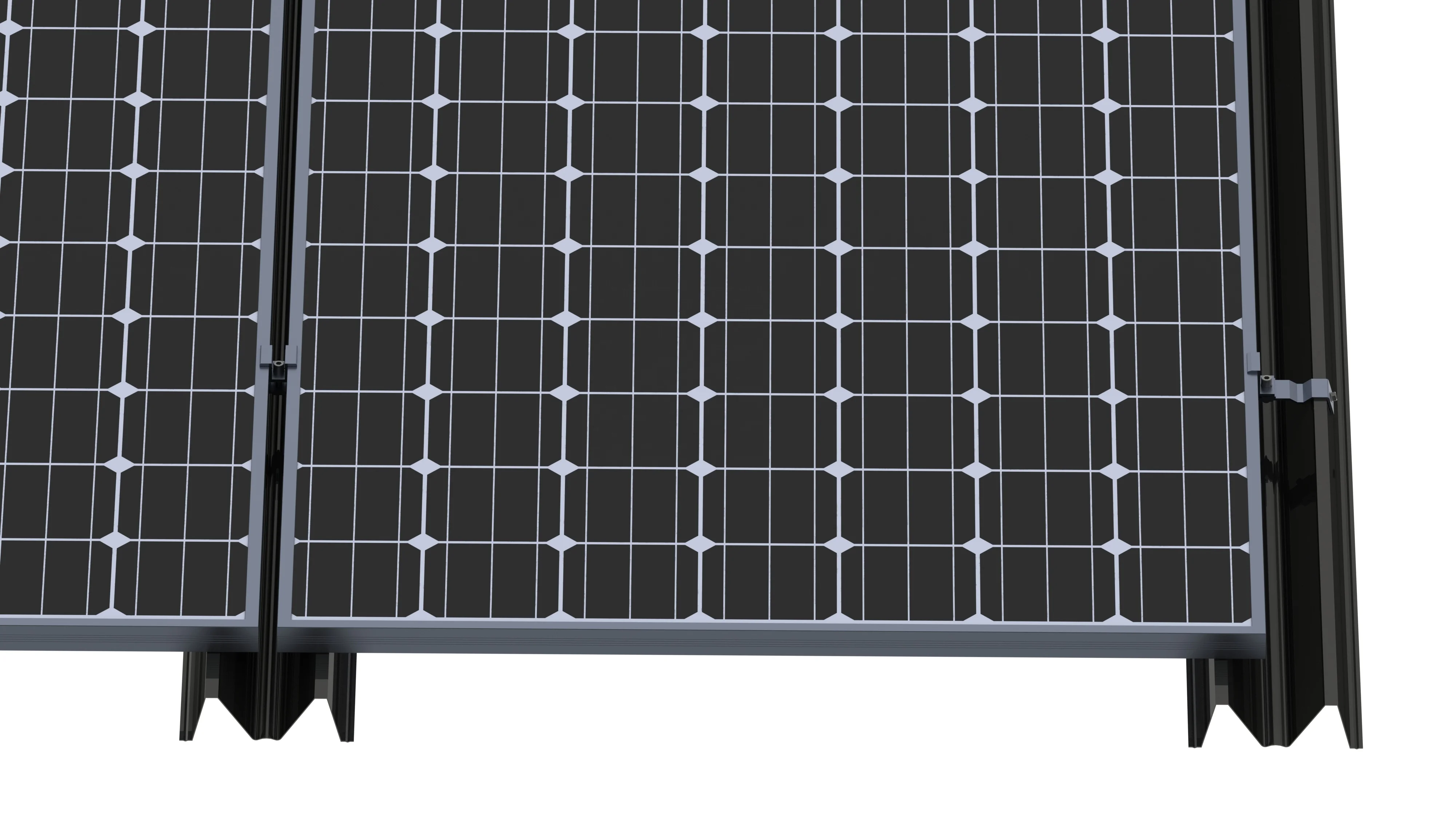 Solar BIPV Mounting Rails Aluminum Solar Mount PV Panel Mounting Racks